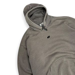 Vintage Nike Hoodie Taupe Center Swoosh Spell Out